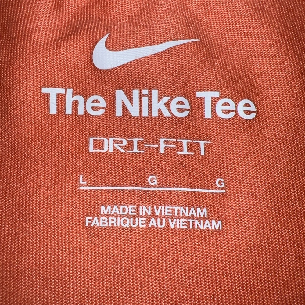 Nike Dri-FIT Basketball T-Shirt Men's Large Orange Hoop Graphic Athletic Tee - Picture 3 of 5
